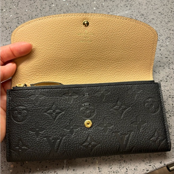 LOUIS VUITTON Empreinte Emilie Wallet Black Wallet Box & Dust bag - Picture 7 of 15